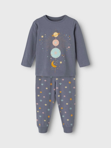 Zweiteiliger Schlafanzug mit Weltraumprint NOOS - Grau