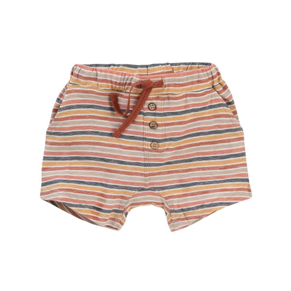 Baby-Shorts geringelt Jersey GOTS | People Wear Organic - Bunt