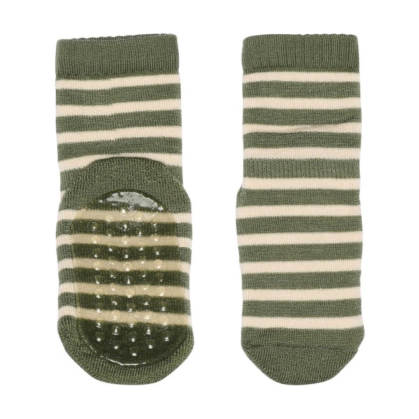 Kinder-Stoppersocken Elis gestreift | MP Denmark - Olive