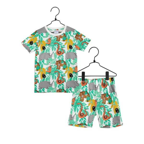 Pyjama Short Set Dschungel - Grün