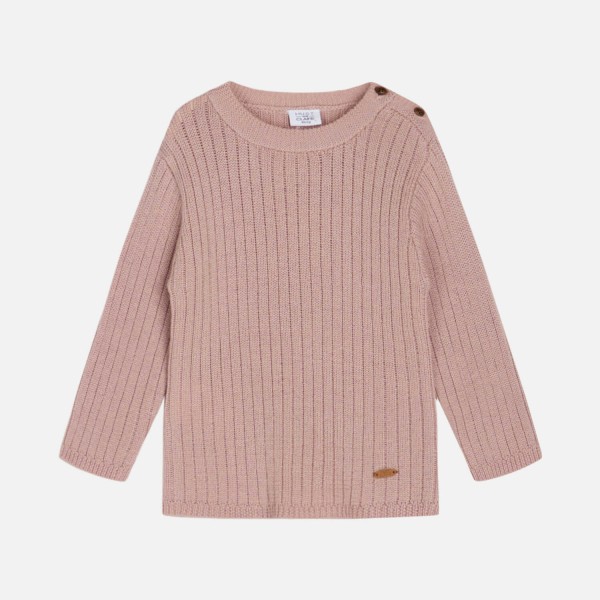 Pil Kinder Rippstrick Pullover Wolle | Hust and Claire - Altrosa