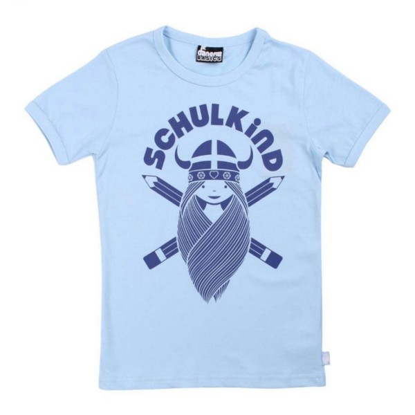 Kurzarm T-Shirt Schulkind Freja - Hellblau