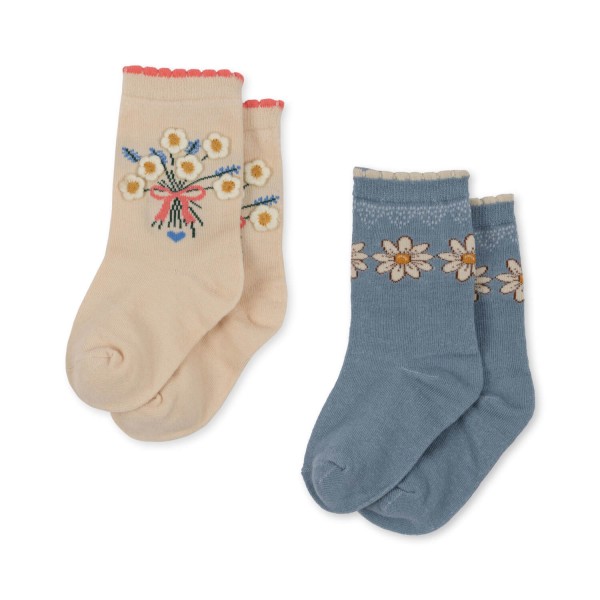 2er Pack Kinder-Socken Daisy | Konges Slojd - Hellblau