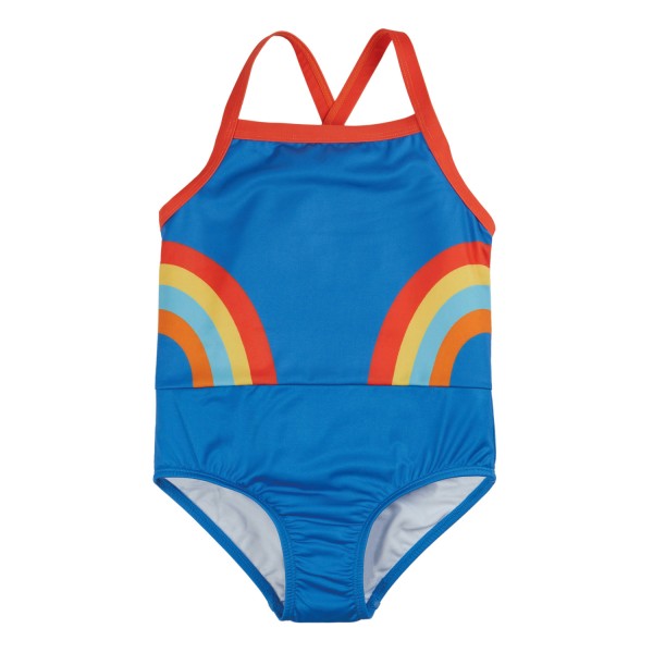 Kinder Badeanzug Regenbogen | Frugi - Hellblau