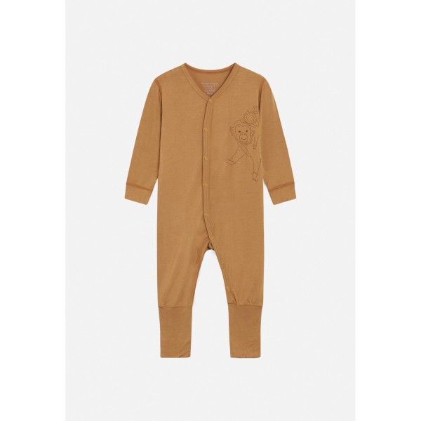 Bambusviskose Schlafanzug Overall - Senf