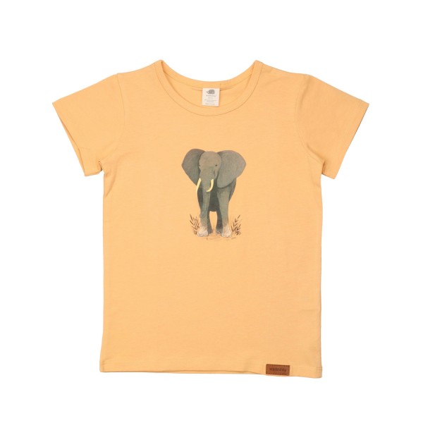 Kurzarm T-Shirt Elefanten - Orange