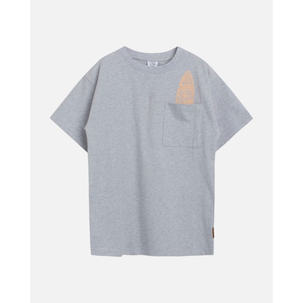 Hust & Claire Kurzarm T-Shirt Surfbrett - Grau