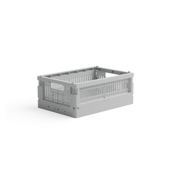 Klappbox Mini faltbare Aufbewahrungsbox | Made Crate - Hellgrau