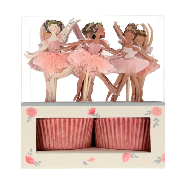 Ballerina Cupcake Set Partydeko | Mer Meri - Rosa