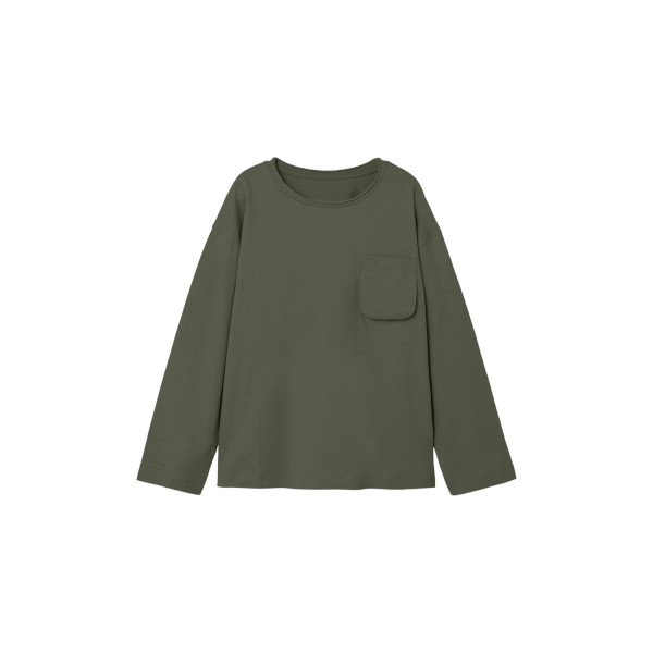 Kinder Langarmshirt mit Brusttasche Volt | Name It - Olive
