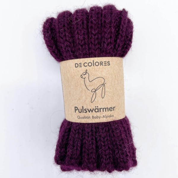 Kinder-Pulswärmer & Babystulpe Alpaka Wolle | De Colores - Aubergine