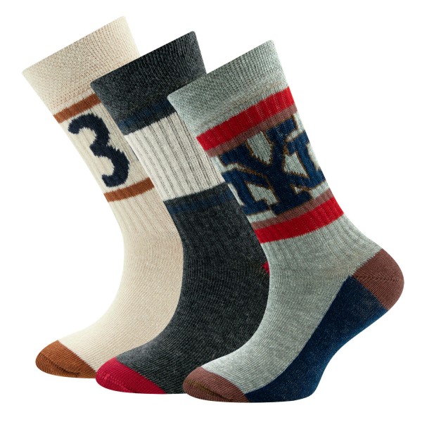 New York Kinder Socken 3er Pack | Ewers - Grau