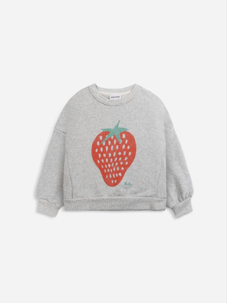 Sweatshirt - Strawberry - Grau