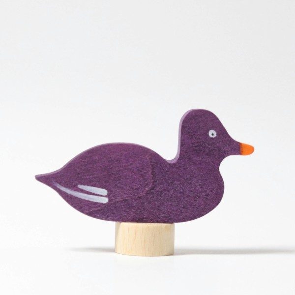Steckfigur Ente für Geburtstagsring - Lila