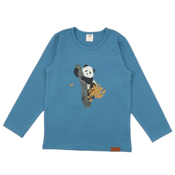 Kinder Langarmshirt Jersey Panda | Walkiddy - Blau