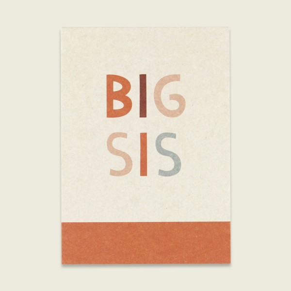 Postkarte "Big Sis" | Ava & Yves - Rosa