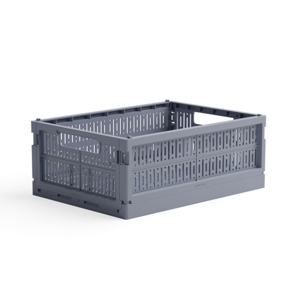 Klappbox Midi faltbare Aufbewahrungsbox | Made Crate - Grau
