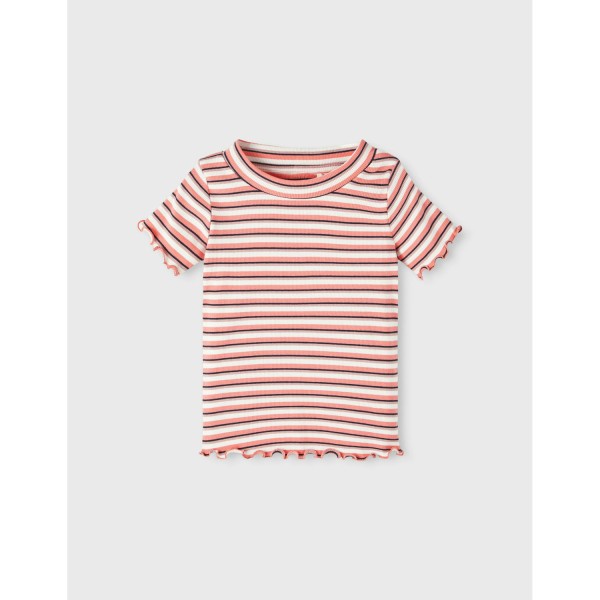 Kinder T-Shirt Kurzarm gestreift | Name It - Orange