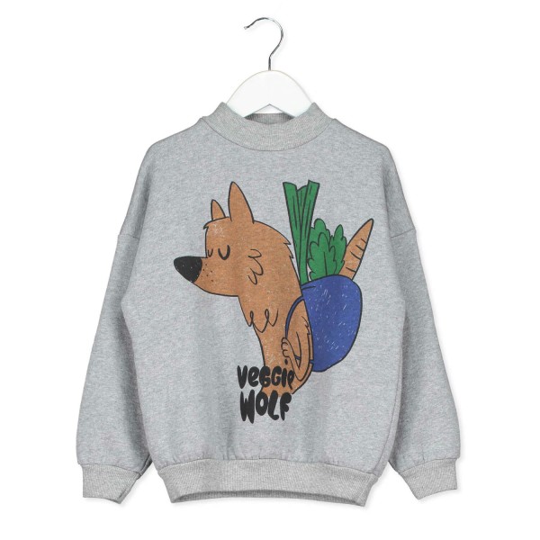 Wolf Sweatshirt Kinder Veggie | Lötiekids - Grau