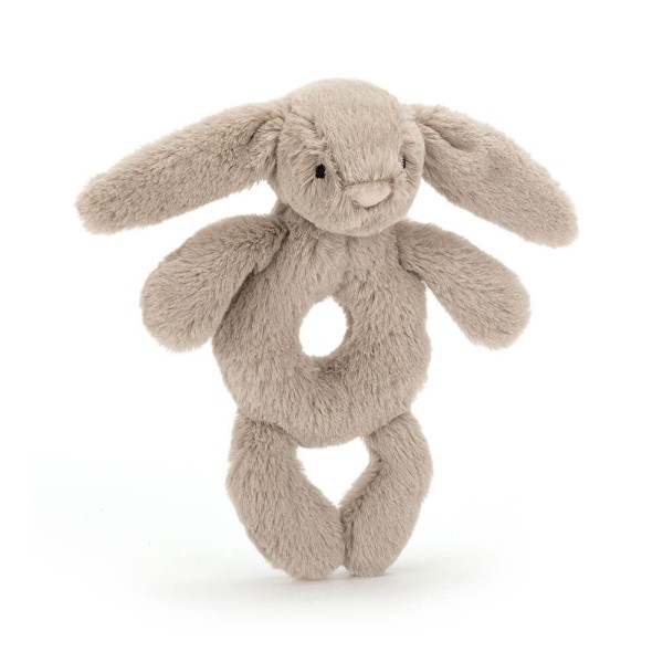 Babyrassel Hase | Bashful Beige Bunny Ring Rattle | Jellycat - Beige