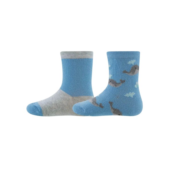 Baby & Kinder Socken 2er Pack Wale | Ewers - Hellblau