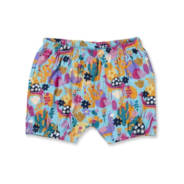 Maya Baby-Shorts Jersey Blumen | Sense Organics - Hellblau
