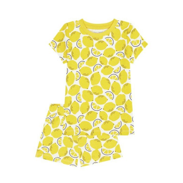 Sense Organics Kurzarm Kinder Pyjama Zitronen - Gelb