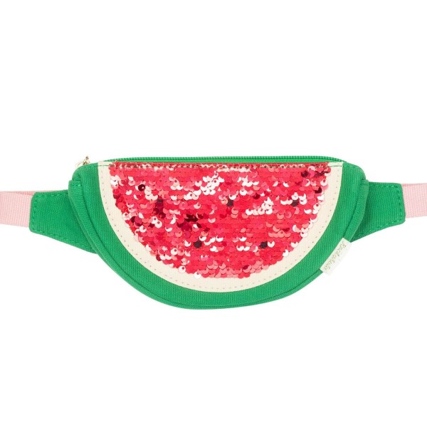 Wassermelone Glitzer Kinder Bauchtasche | Rockahula - Grün