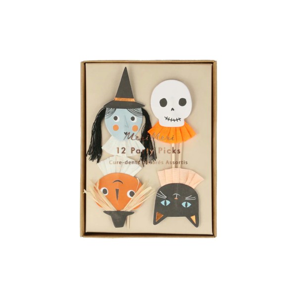 Halloween-Gesichter Partydeko (12 Stück) | Meri Meri - Bunt