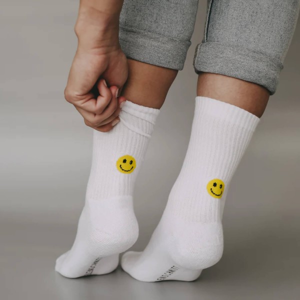 Socken Smiley | Eulenschnitt - Gelb