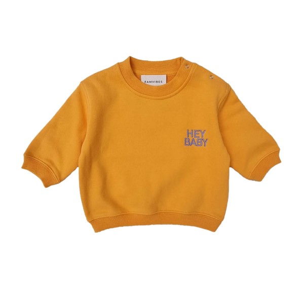 HEY BABY Sweatshirt | Famvibes - Senf