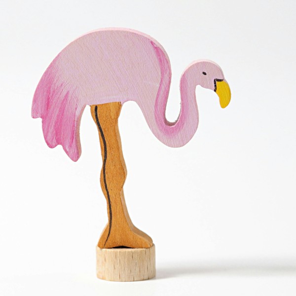 Steckfigur Flamingo für Geburtstagsring - Rosa