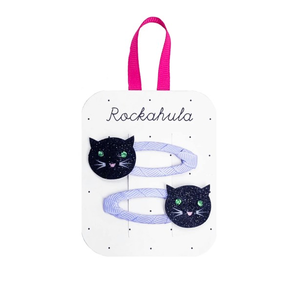 Haarspangen Schwarze Katze Halloween | Rockahula - Schwarz