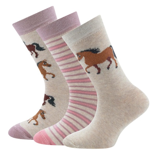 Pferde Kinder-Socken 3er Pack | Ewers - ohne Farbe