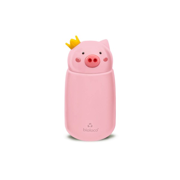 Kinder Thermoflasche bioloco kids Schweinchen | chic.mic - Rosa