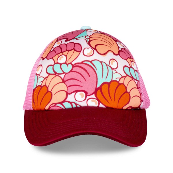 Basecap Kinder-Cap Yupi mit Zopfloch | Muscheln | Dashki - Bordeaux