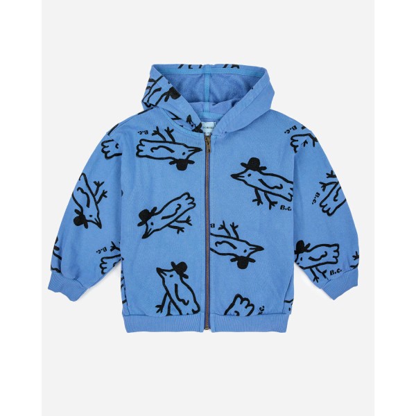 Mr Birdie Sweatshirt mit Reißverschluss Kinder | Bobo Choses - Blau