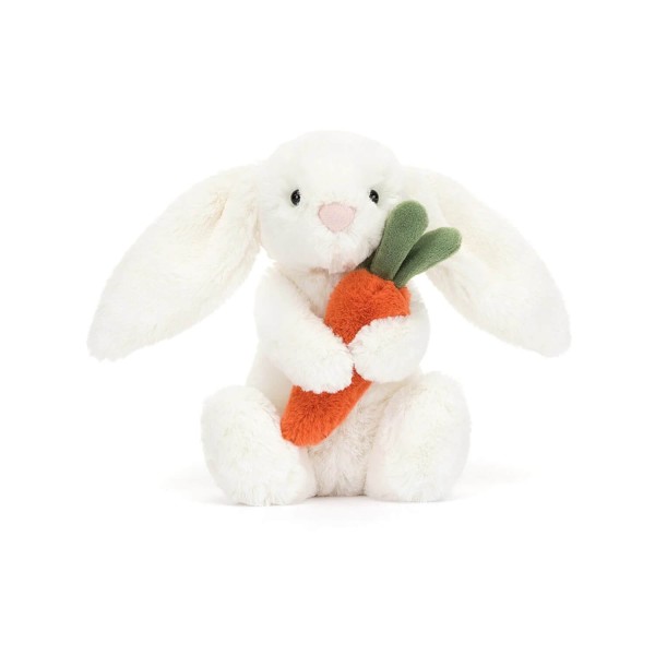 Hase mit Möhre | Bashful Carrot Bunny | Jellycat - Weiß