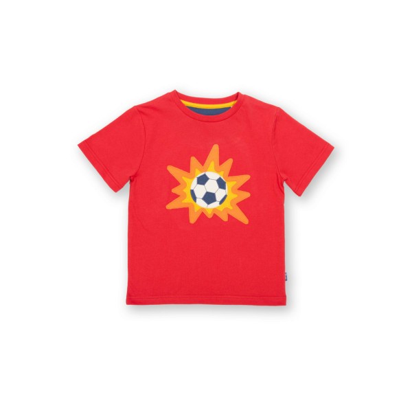 Kurzarm T-Shirt Fußball - Rot
