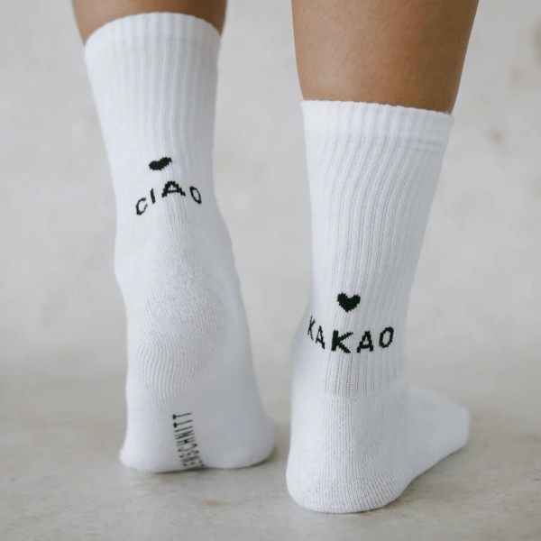 Socken Ciao Kakao | Eulenschnitt - Weiß