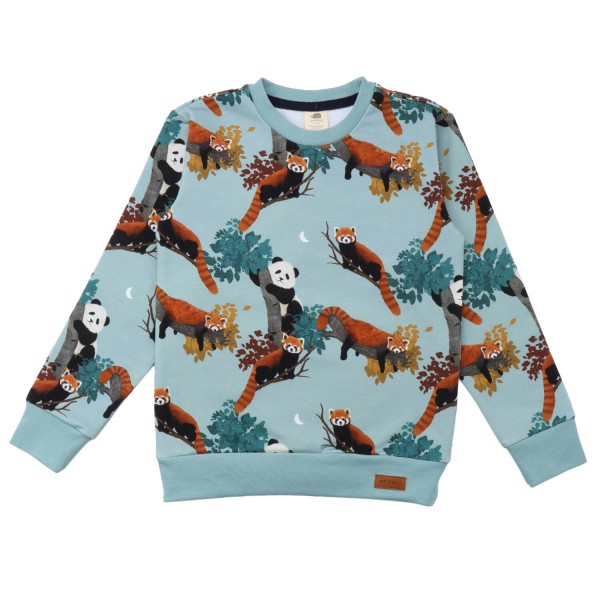 Kinder Sweatshirt Panda AOP | Walkiddy - Hellblau