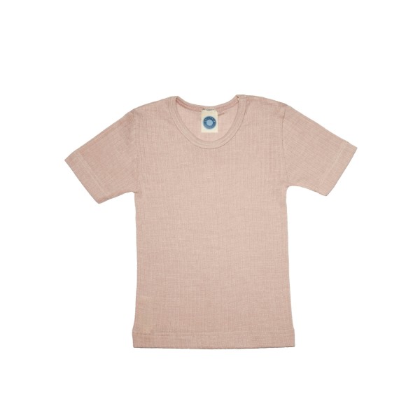 Kinder Unterhemd Uni Baumwolle/Wolle/Seide | Cosilana - Rosa