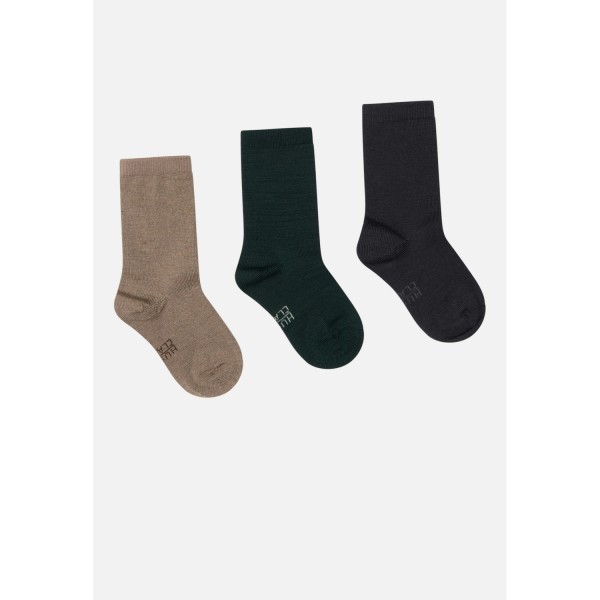Kinder Socken 3er-Set Wolle/Bambus Foty | Hust and Claire - Marine