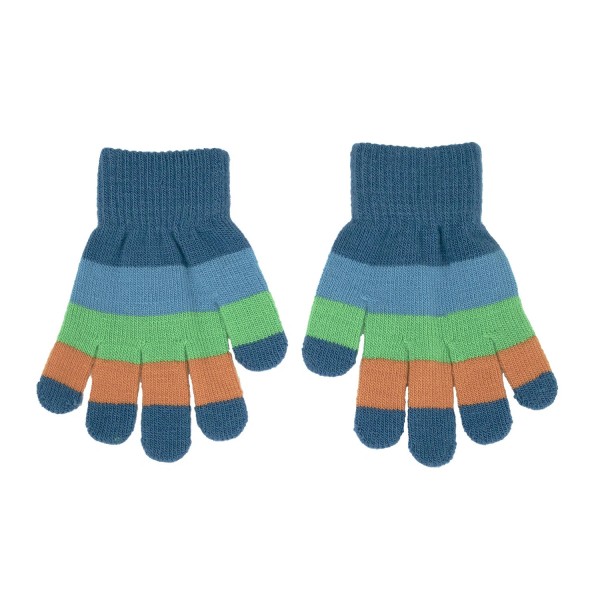 Strickhandschuhe Kinder Magic Glove gestreift | Villervalla - Grün