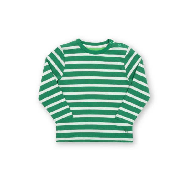 Langarm Shirt Streifen - Grün