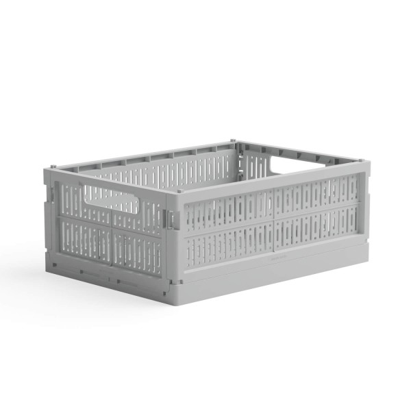 Klappbox Midi faltbare Aufbewahrungsbox | Made Crate - Hellgrau