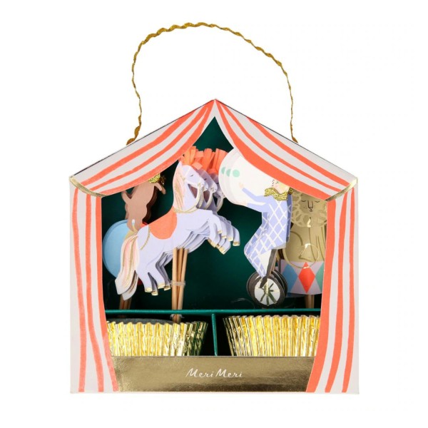 Zirkus Parade Cupcake Set (für 24 Törtchen) - Bunt